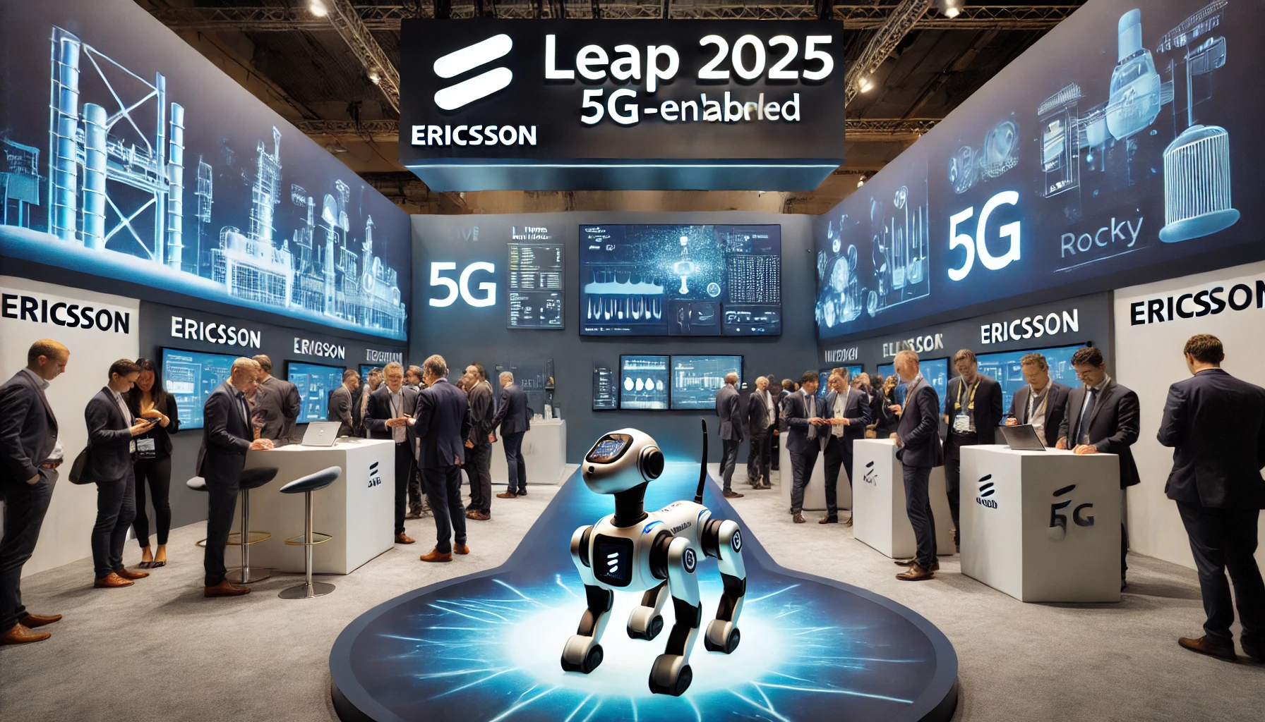 Ericsson showcases 5G-enabled robotic dog Rocky at LEAP 2025