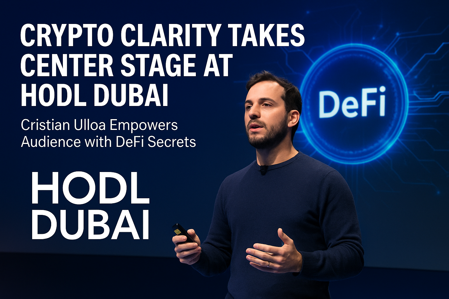 How to Get Crypto Rich? Cristian Ulloa Drops the Ultimate DeFi Playbook Live at HODL Dubai 2025