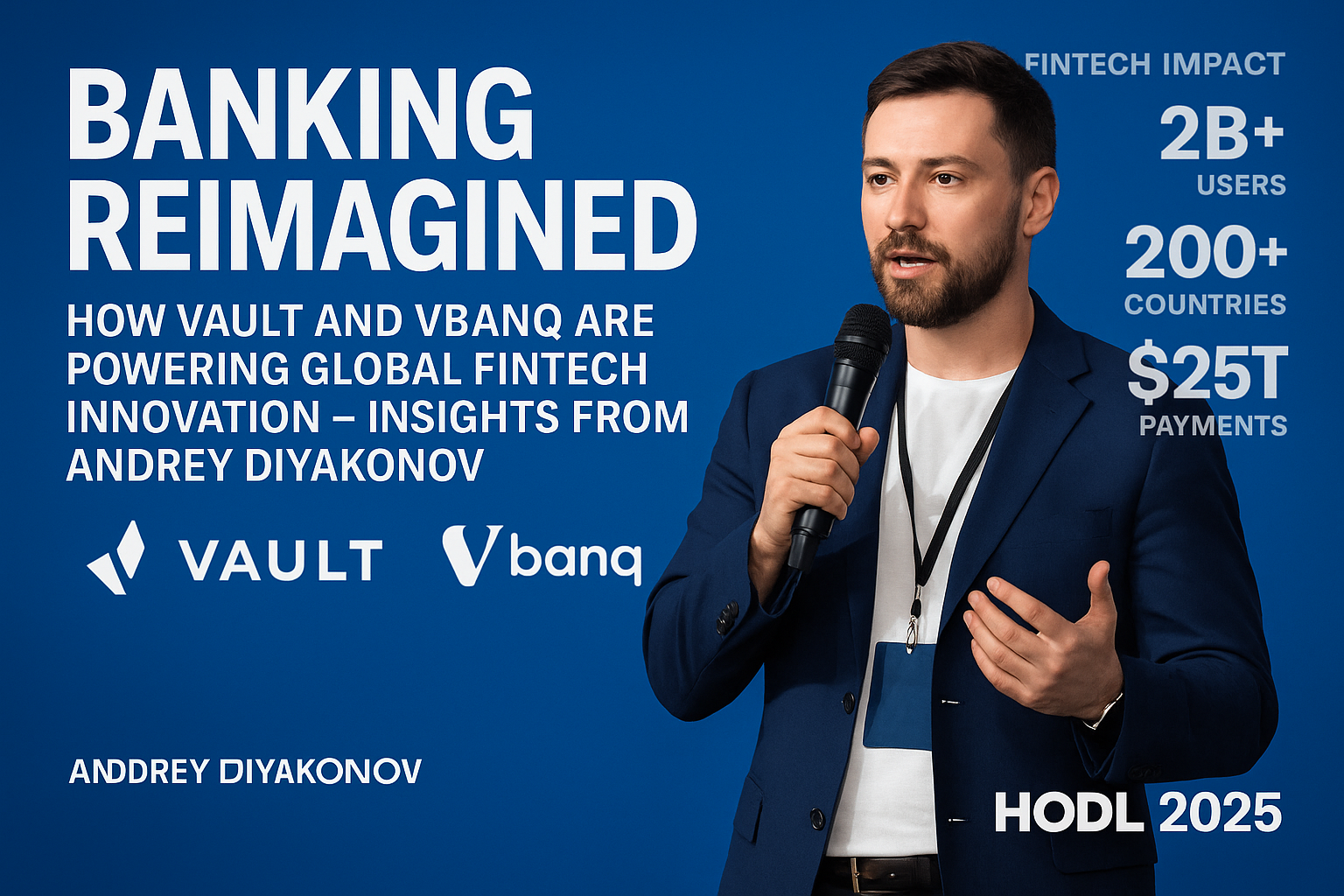 Banking Reimagined: How Vault and Vbanq Are Powering Global Fintech Innovation – Insights from Andrey Diyakonov at HODL 2025
