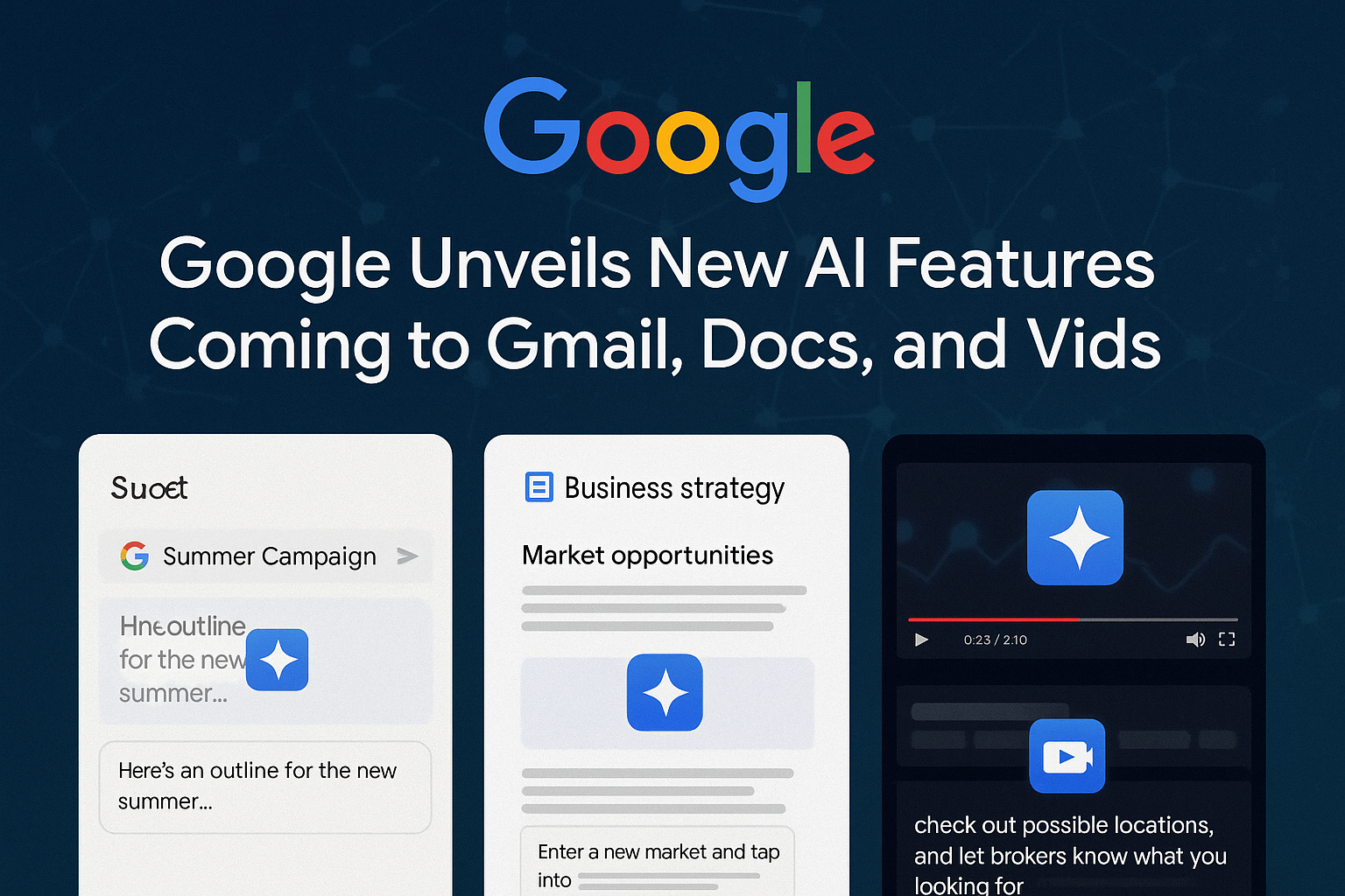 Google unveils new AI features coming to Gmail, Docs, and Vids