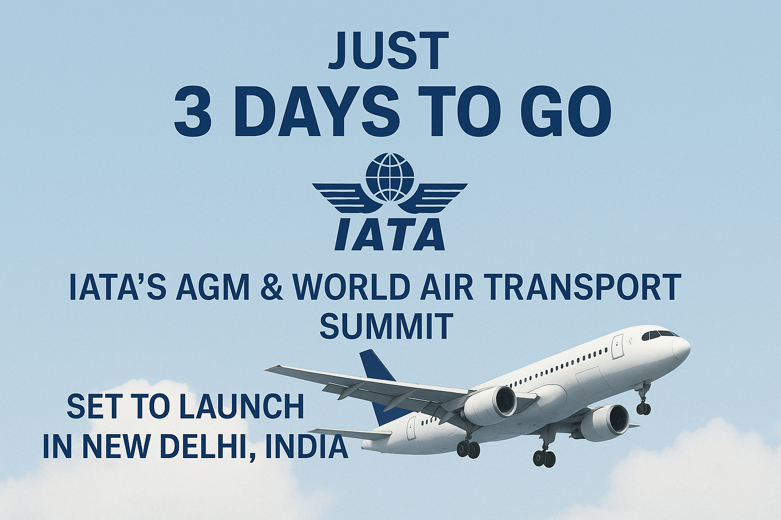Just 3 Days to Go: IATA’s AGM & World Air Transport Summit Set to Launch in New Delhi, India