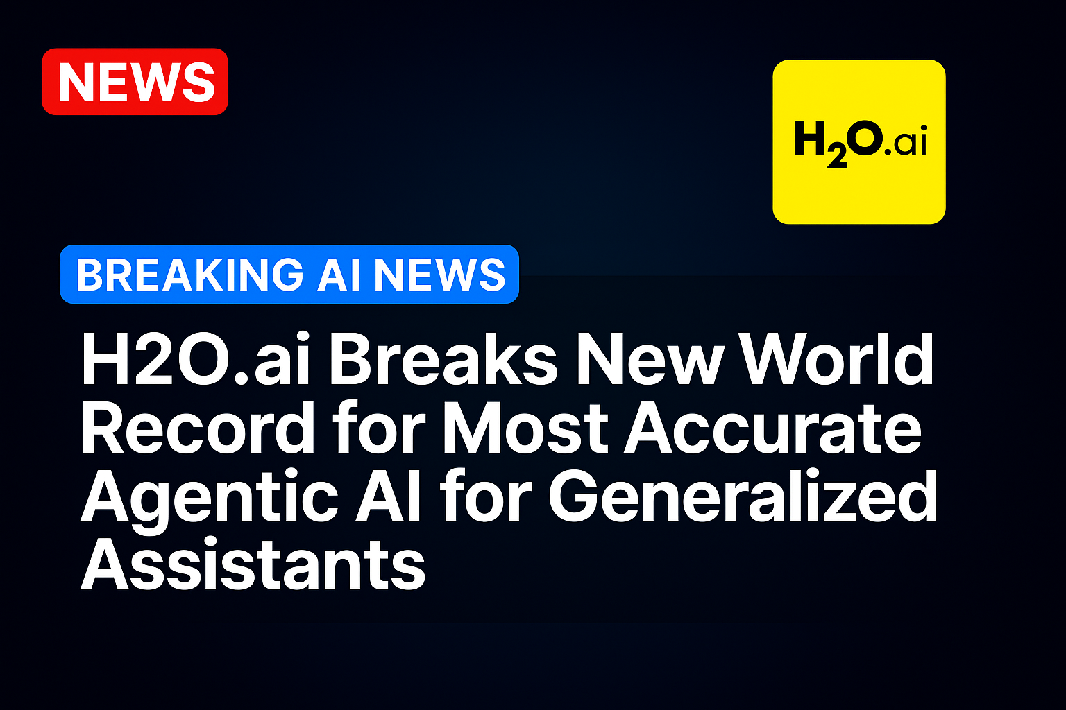 H2O.ai Breaks New World Record for Most Accurate Agentic AI for Generalized Assistants