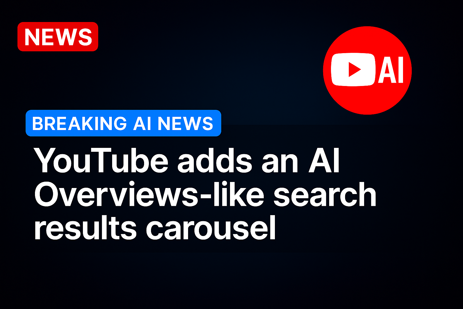 YouTube adds an AI Overviews-like search results carousel