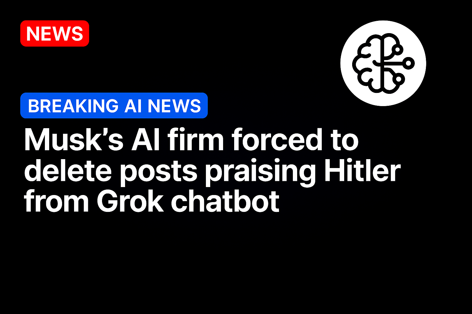 Musk’s AI firm forced to delete posts praising Hitler from Grok chatbot