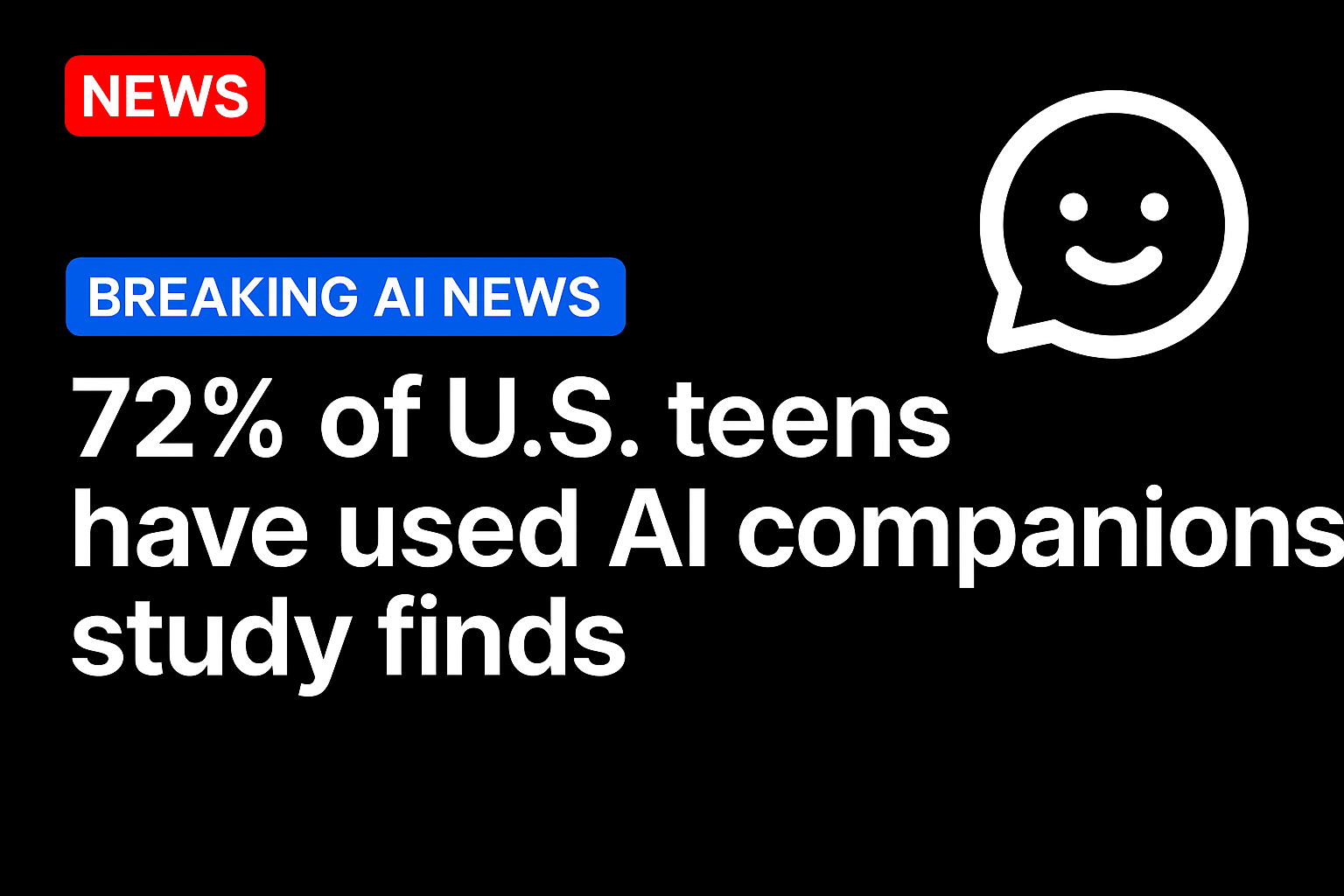72% of U.S. teens have used AI companions, study finds
