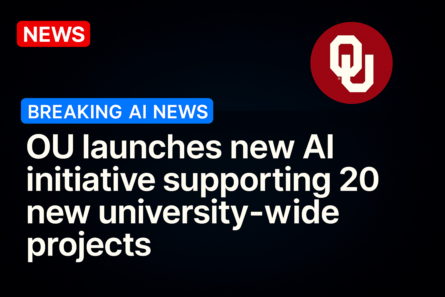 OU launches new AI initiative supporting 20 new university-wide projects
