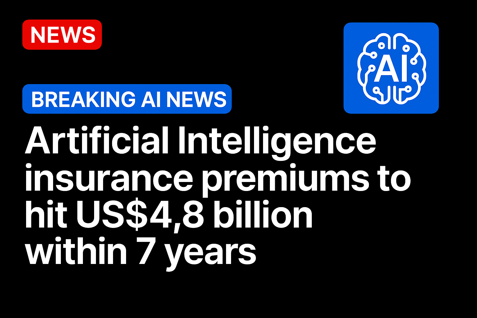 Artificial Intelligence insurance premiums to hit US$4.8 billion within 7 years