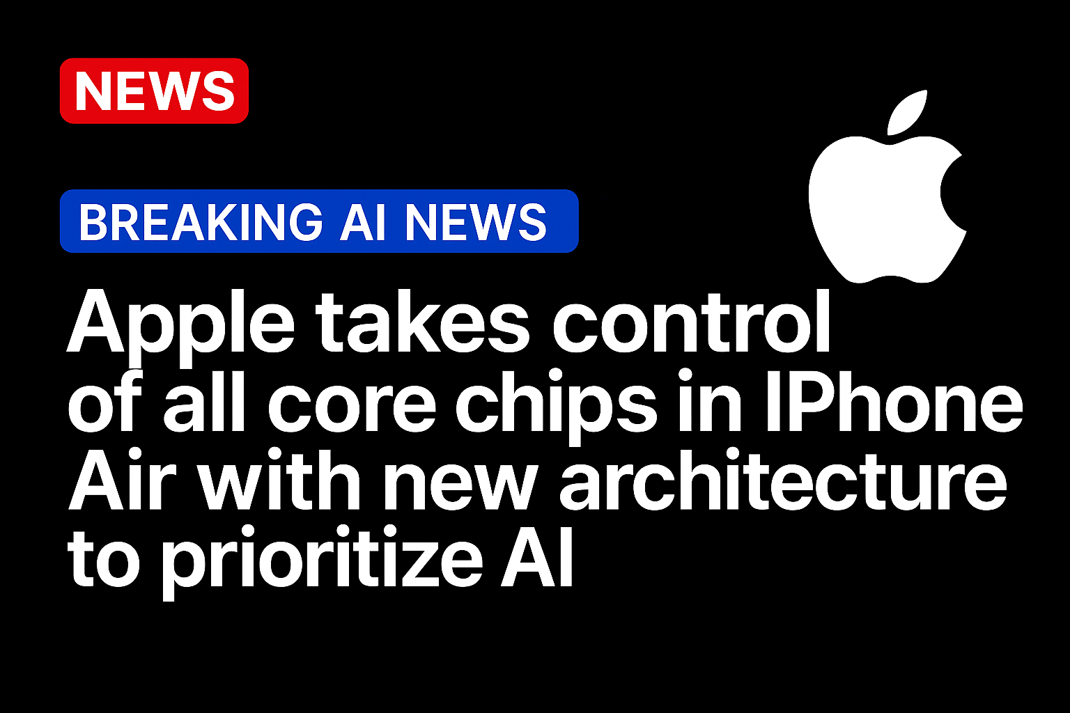 Apple takes control of all core chips in iPhone Air with new architecture to prioritize AI