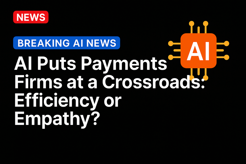 AI Puts Payments Firms at a Crossroads: Efficiency or Empathy?