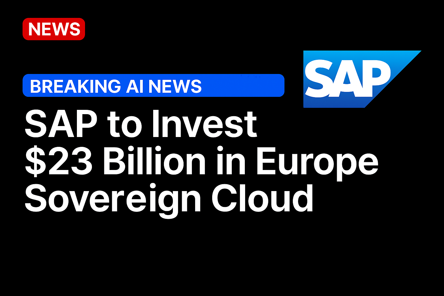 SAP to Invest $23 Billion in Europe Sovereign Cloud