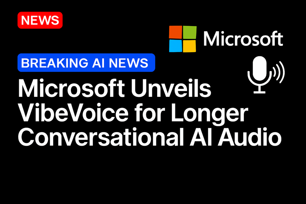 Microsoft Unveils VibeVoice for Longer Conversational AI Audio