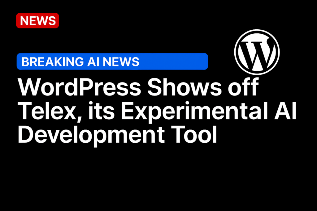 WordPress shows off Telex, its experimental AI development tool