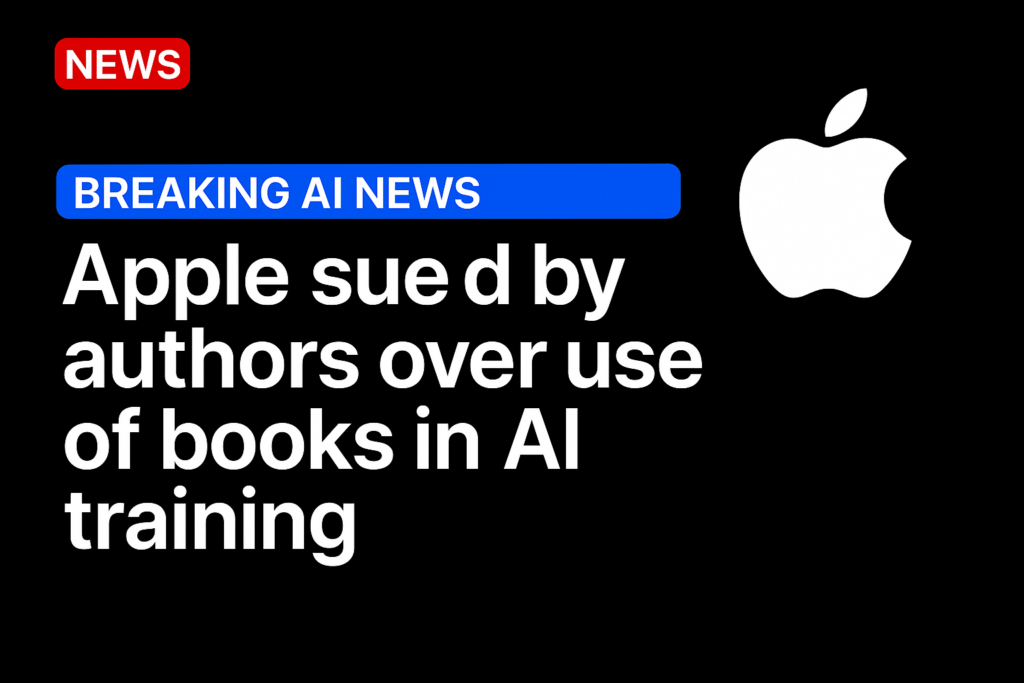 Apple sued by authors over use of books in AI training