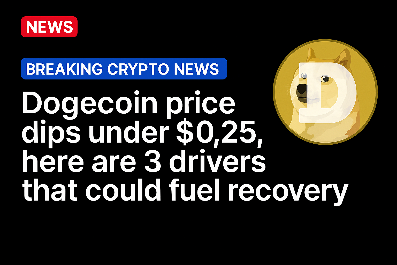 Dogecoin price dips under $0.25, here are 3 drivers that could fuel recovery
