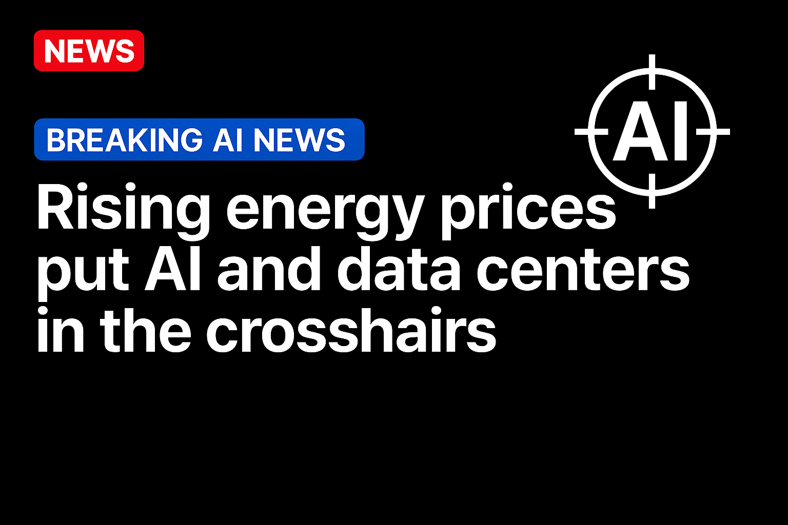 Rising energy prices put AI and data centers in the crosshairs