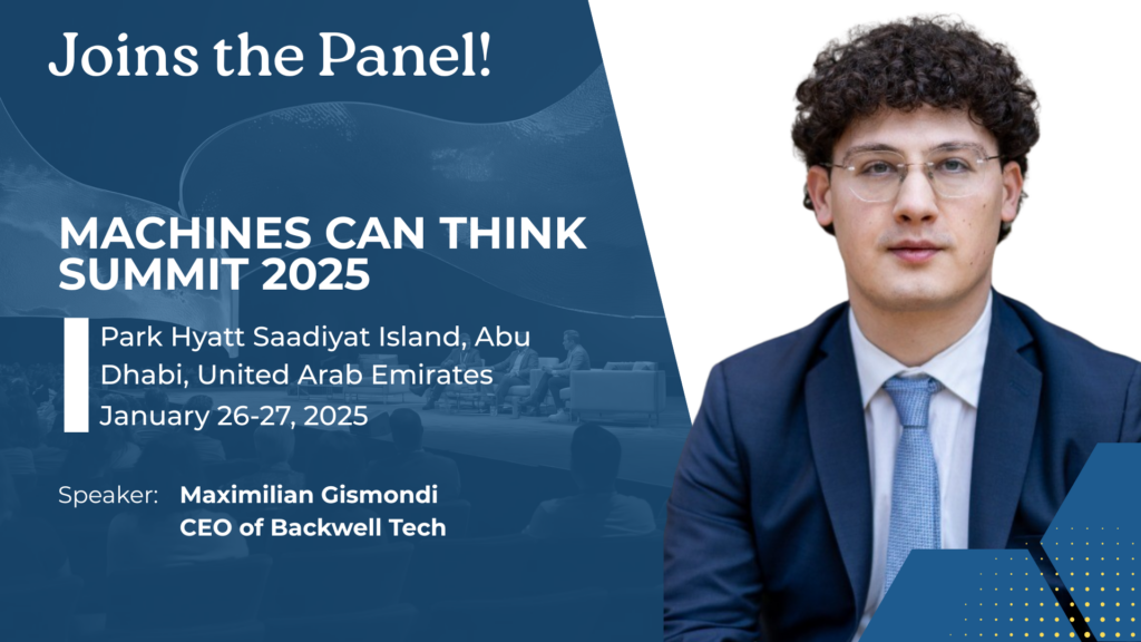 Maximilian Gismondi, CEO of Backwell Tech