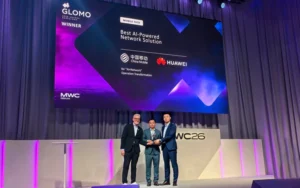 Huawei and China Mobile GLOMO Award at MWC 2026