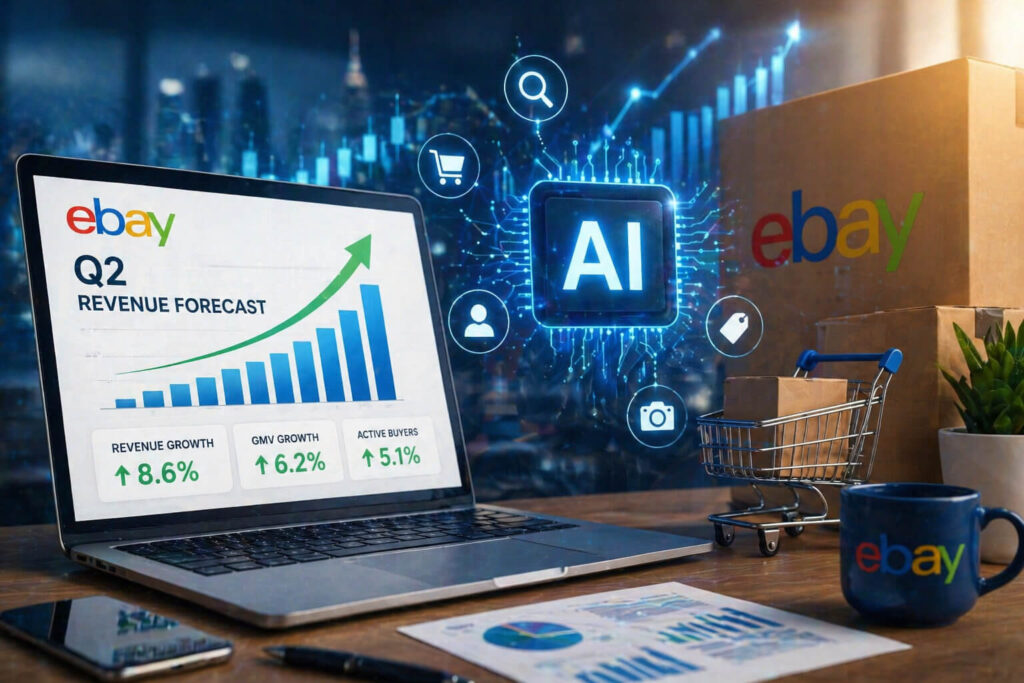 eBay Q2 revenue forecast AI