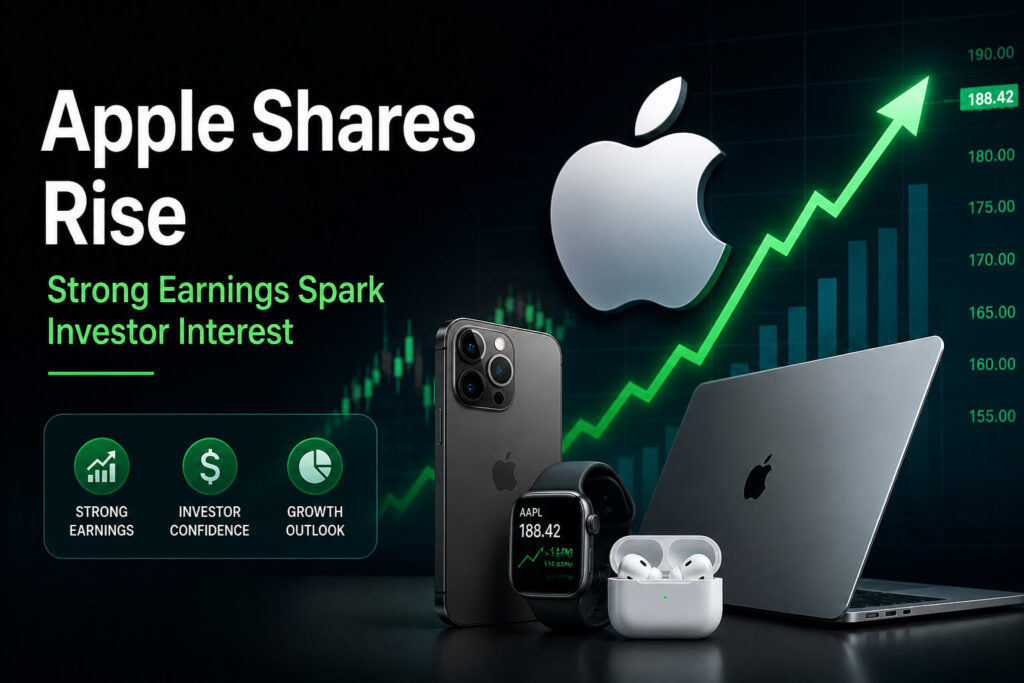 Apple shares rise strong earnings