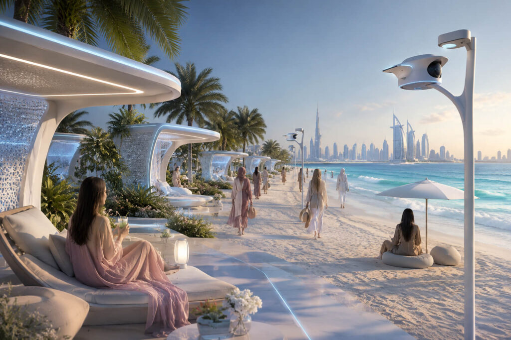 Dubai women-only beach with AI