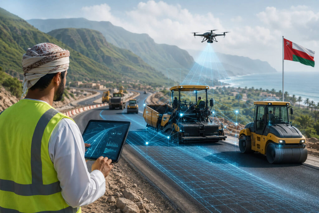 Oman Launches AI-Powered Road Construction in Dhofar AI road construction technology in Oman