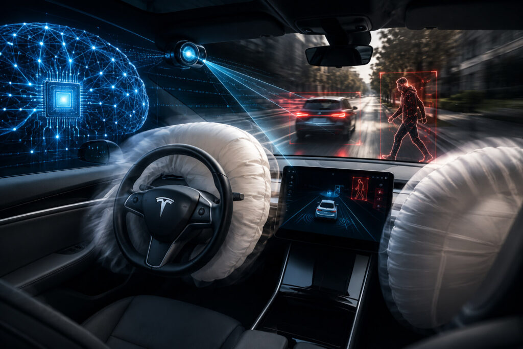 Tesla Vision AI airbags