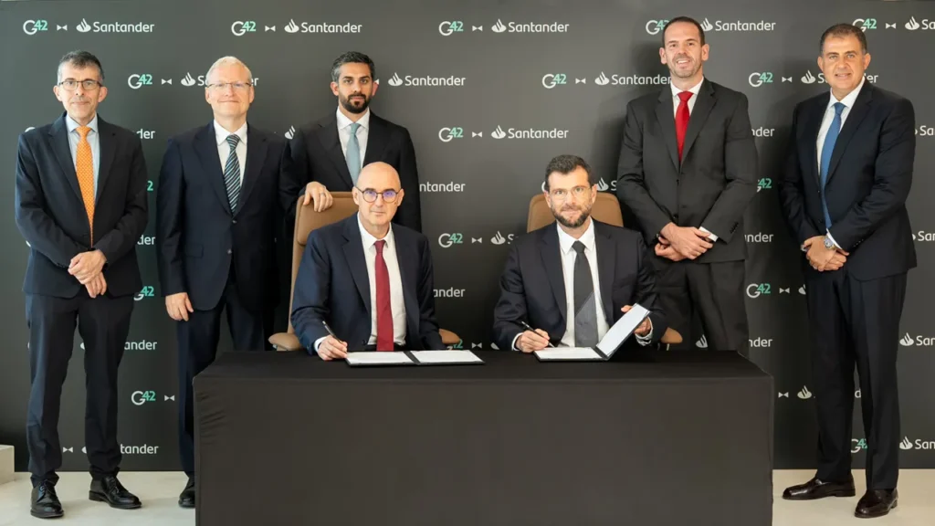 G42 Santander AI partnership