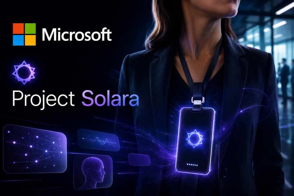 Microsoft Project Solara AI employee badge