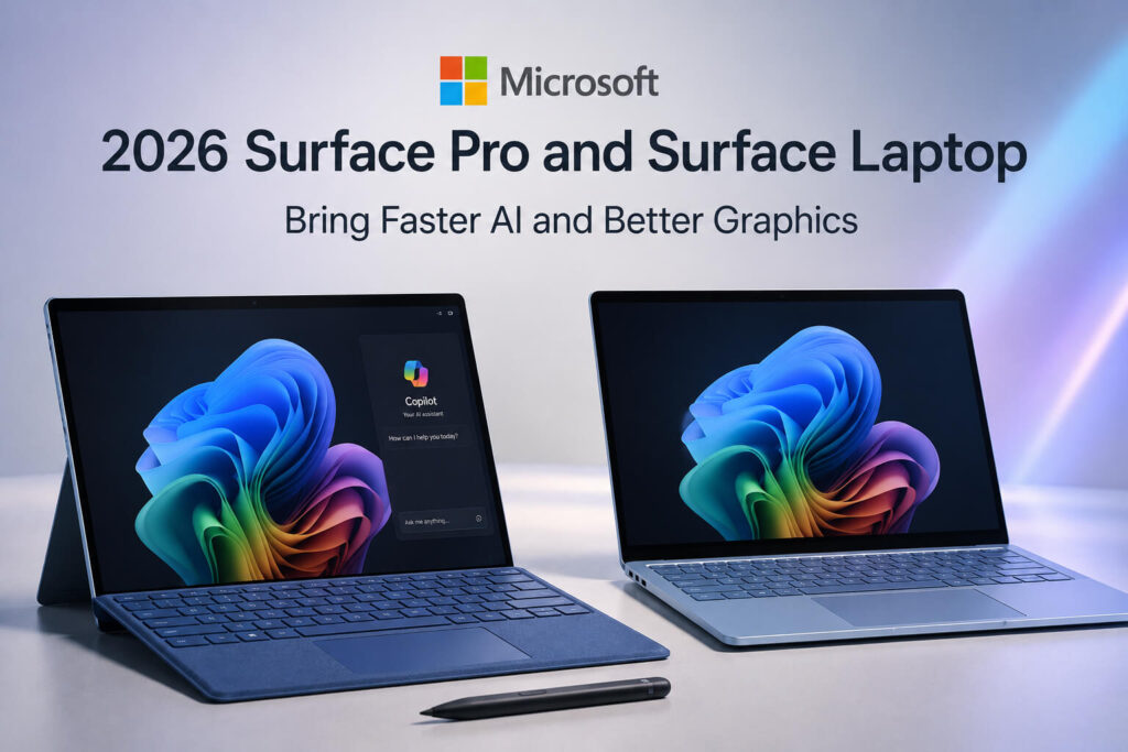 Microsoft’s 2026 Surface Pro and Surface Laptop Bring Faster AI and Better Graphics Microsoft 2026 Surface Pro and Surface Laptop