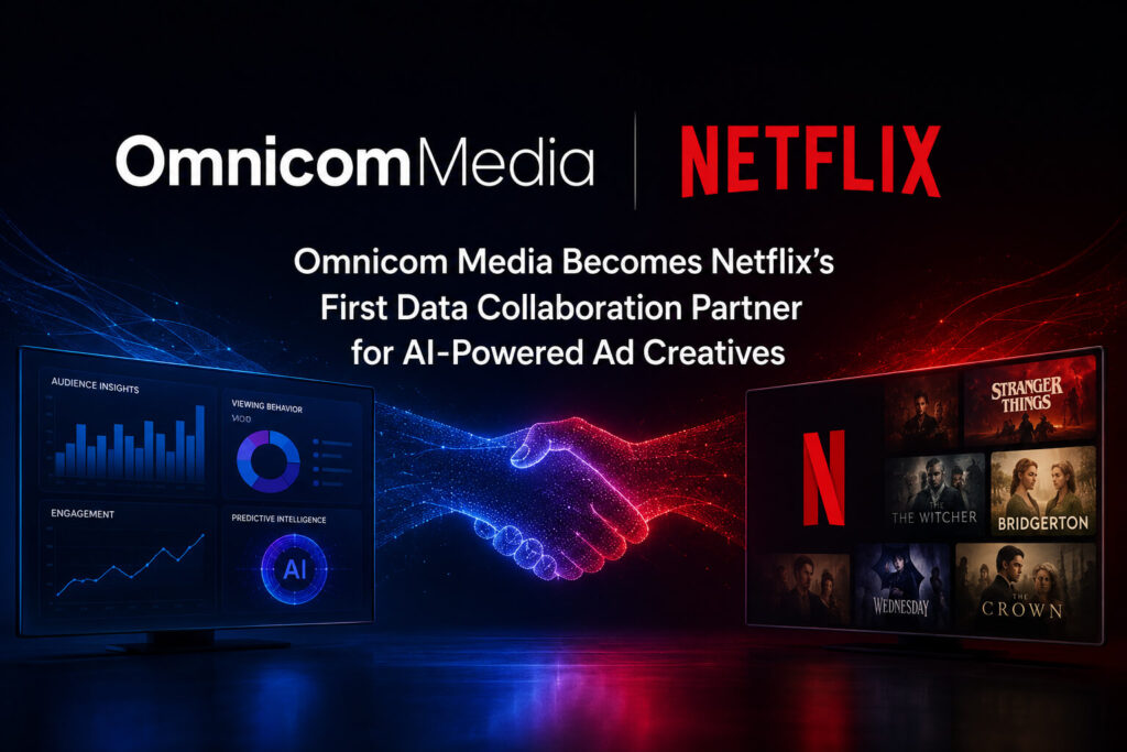 Omnicom Media Is Netflix’s First Data Collaboration Partner for AI-Powered Ad Creatives Netflix AI ad creatives