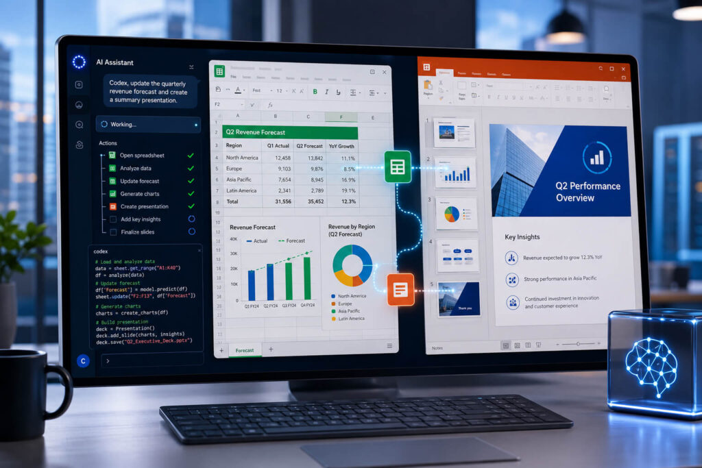 OpenAI Codex Excel PowerPoint controls