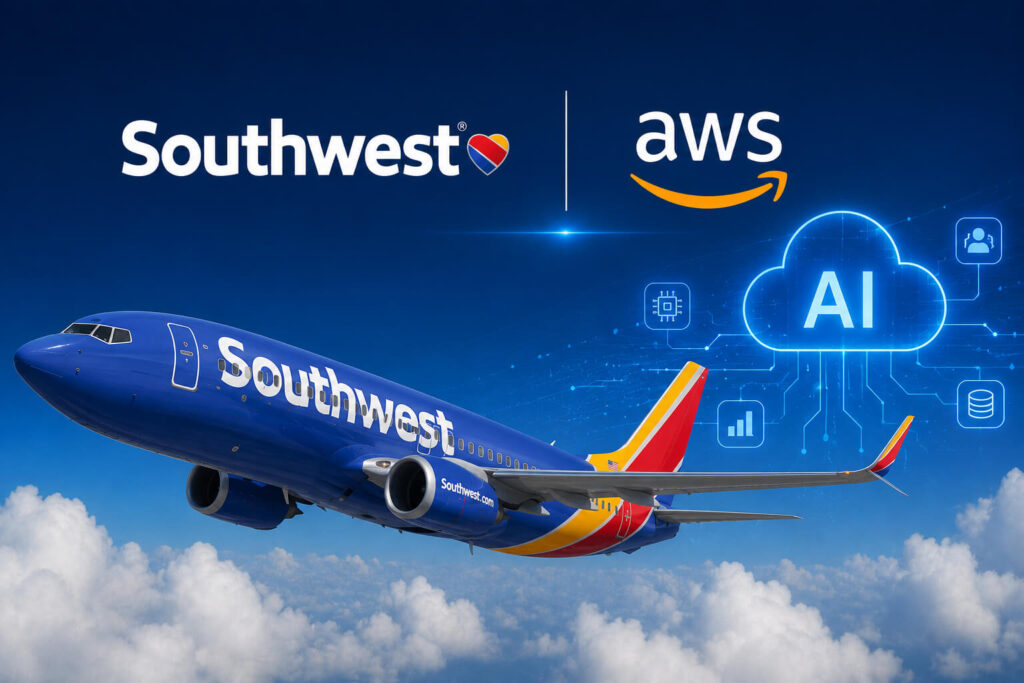 Southwest Airlines Teams Up with AWS to Speed Up AI and Cloud Modernization Southwest Airlines AWS AI partnership