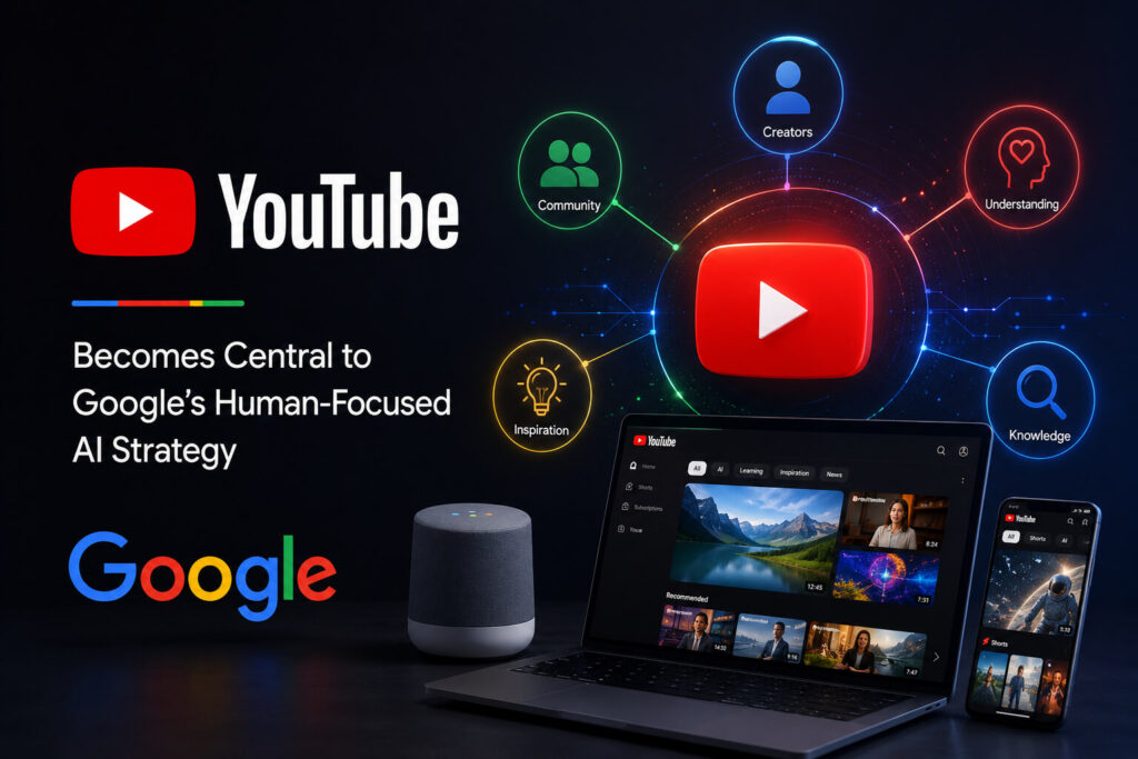 YouTube Becomes Central to Google’s Human-Focused AI Strategy Google AI strategy