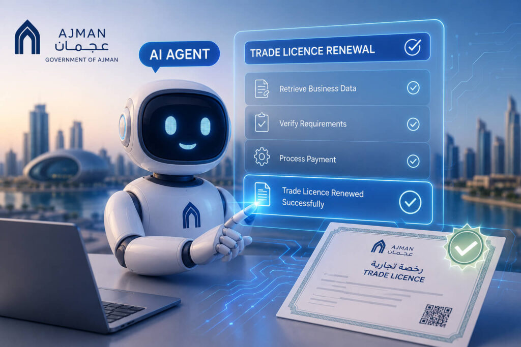 Ajman trade licence renewal AI agent