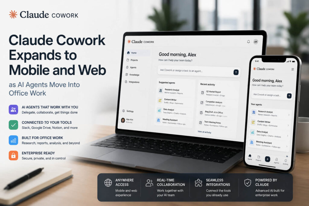 Claude Cowork Expands to Mobile and Web as AI Agents Move Into Office Work Claude Cowork mobile and web
