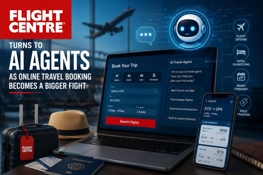 Flight Centre Turns to AI Agents as Online Travel Booking Becomes a Bigger Fight Flight Centre AI agents
