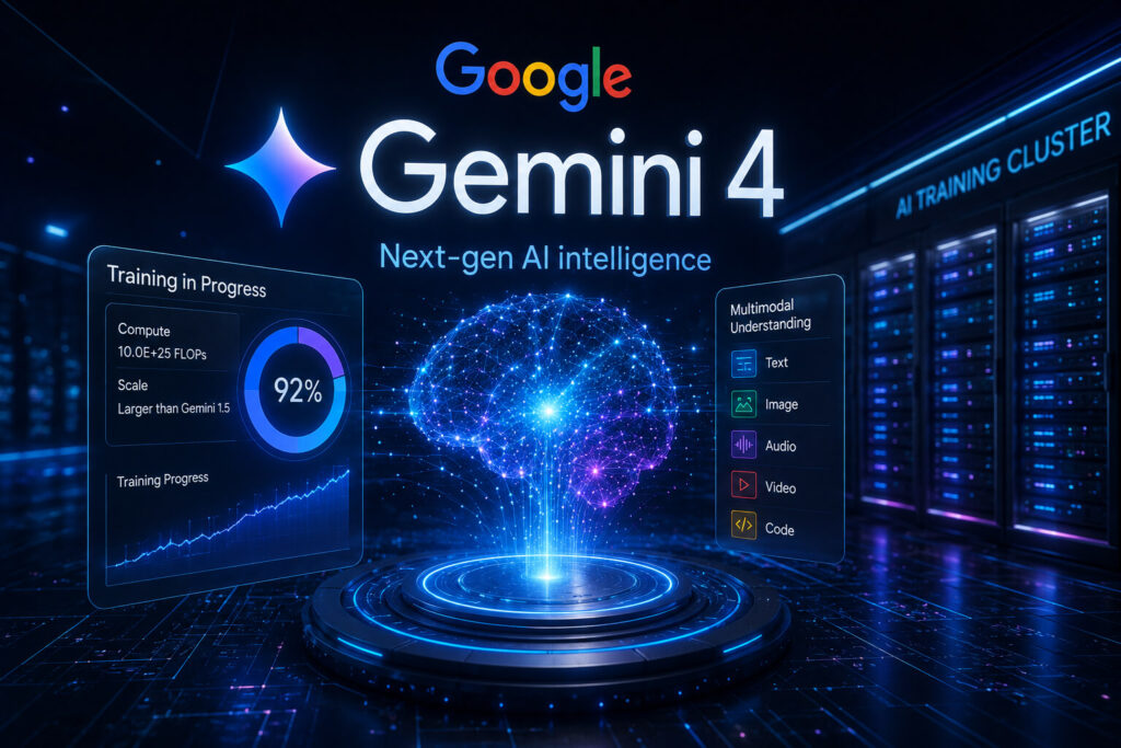 Google Confirms Gemini 4 as Its Biggest AI Training Run Begins Google Gemini 4