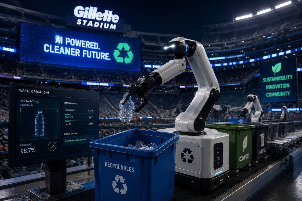 Gillette Stadium AI waste sorting