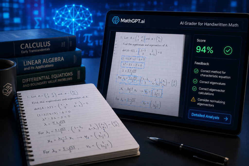 MathGPT.ai handwritten math grading
