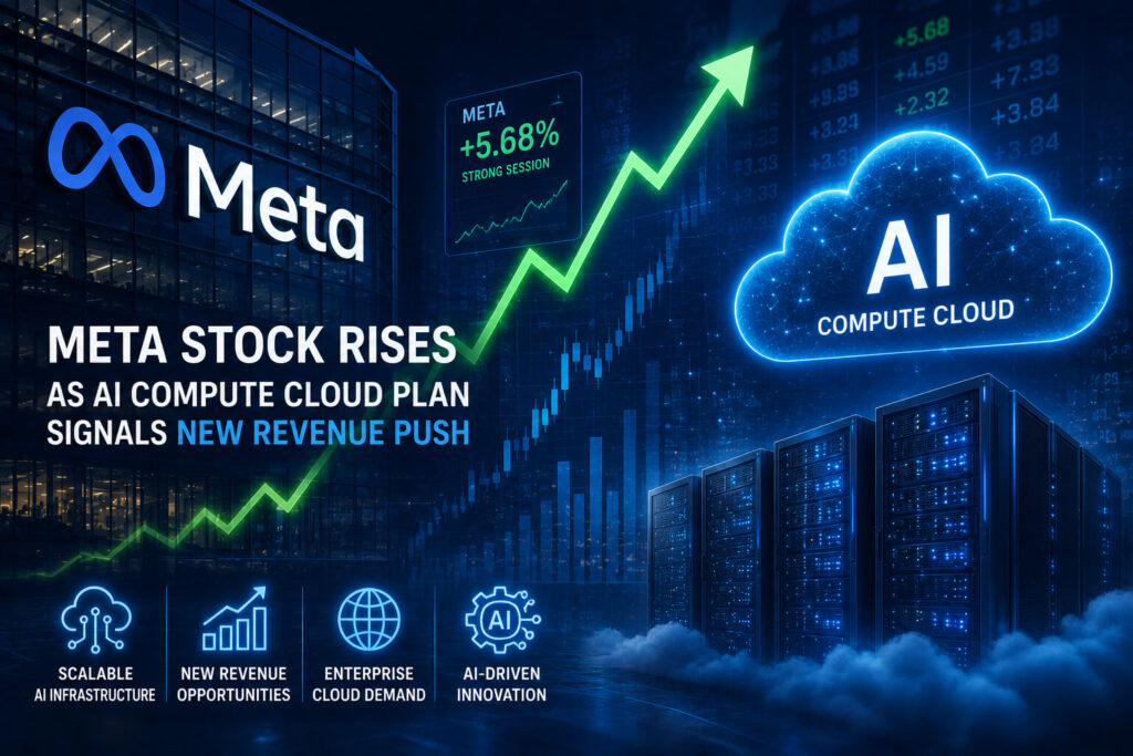 Meta Stock Rises as AI Compute Cloud Plan Signals New Revenue Push Meta AI compute cloud plan