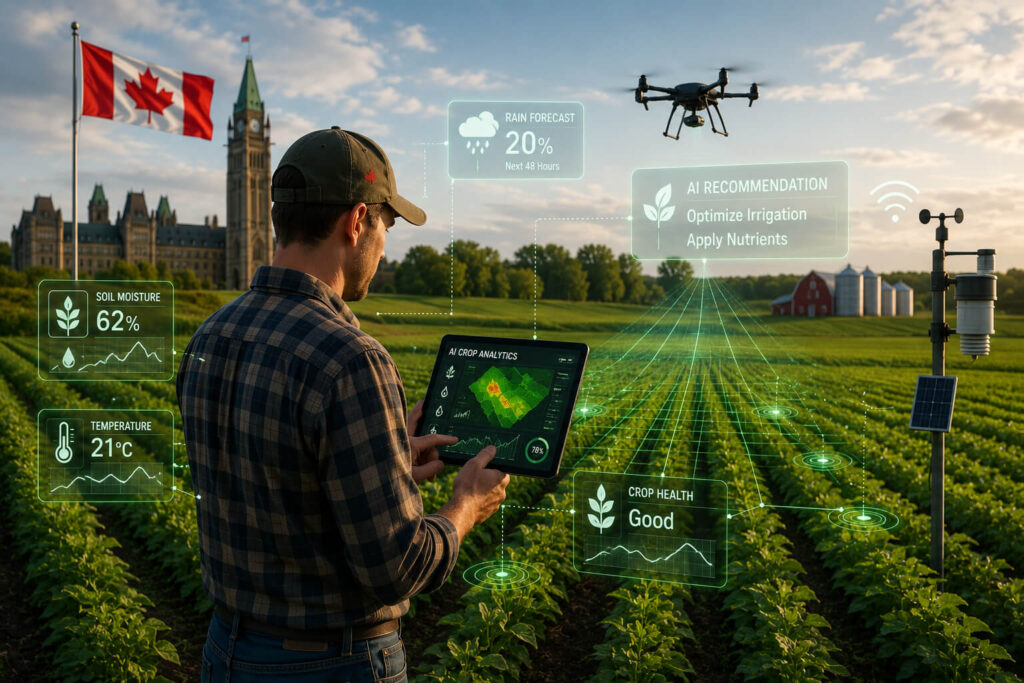 Ottawa Backs AI Farming Tools as Climate Pressure Hits Canadian Crops AI climate-smart farming