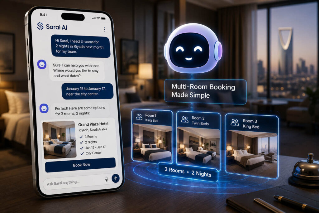Sarai AI multi-room bookings