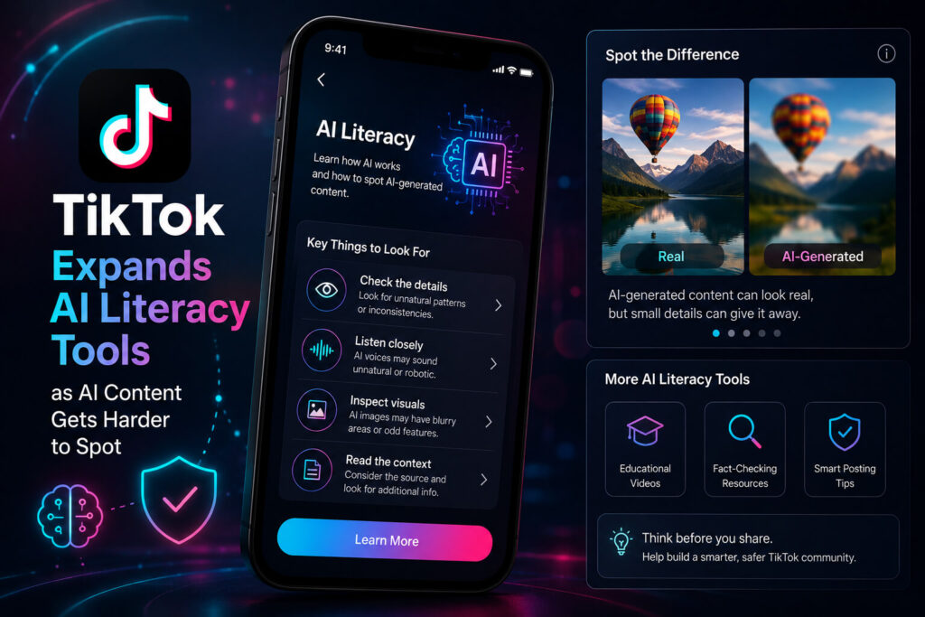 TikTok Expands AI Literacy Tools as AI Content Gets Harder to Spot TikTok AI literacy tools
