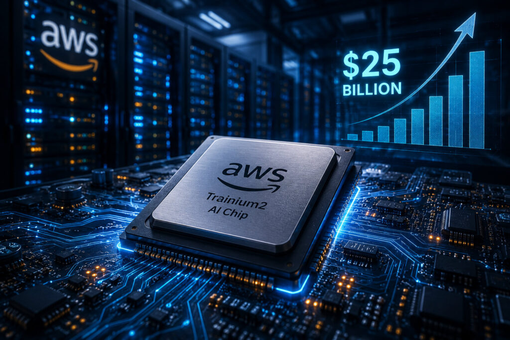 Amazon’s AI Chip Business Has Quietly Become a $25 Billion Powerhouse Amazon AI chip business