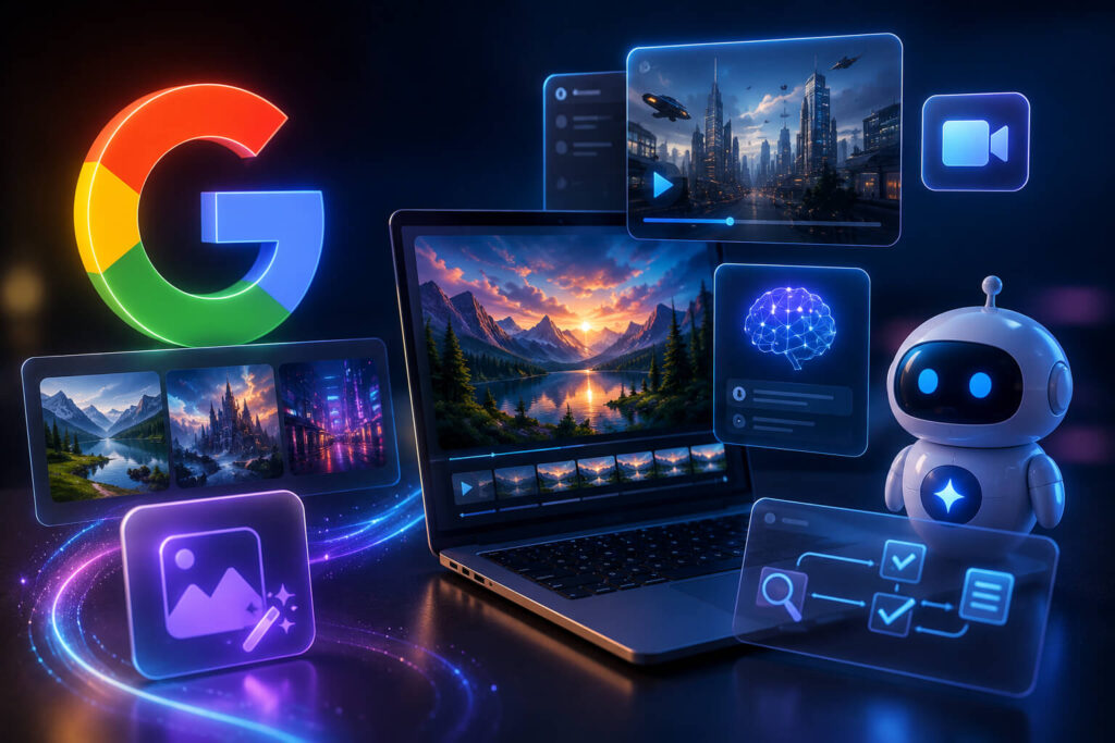 Google AI image and video tools