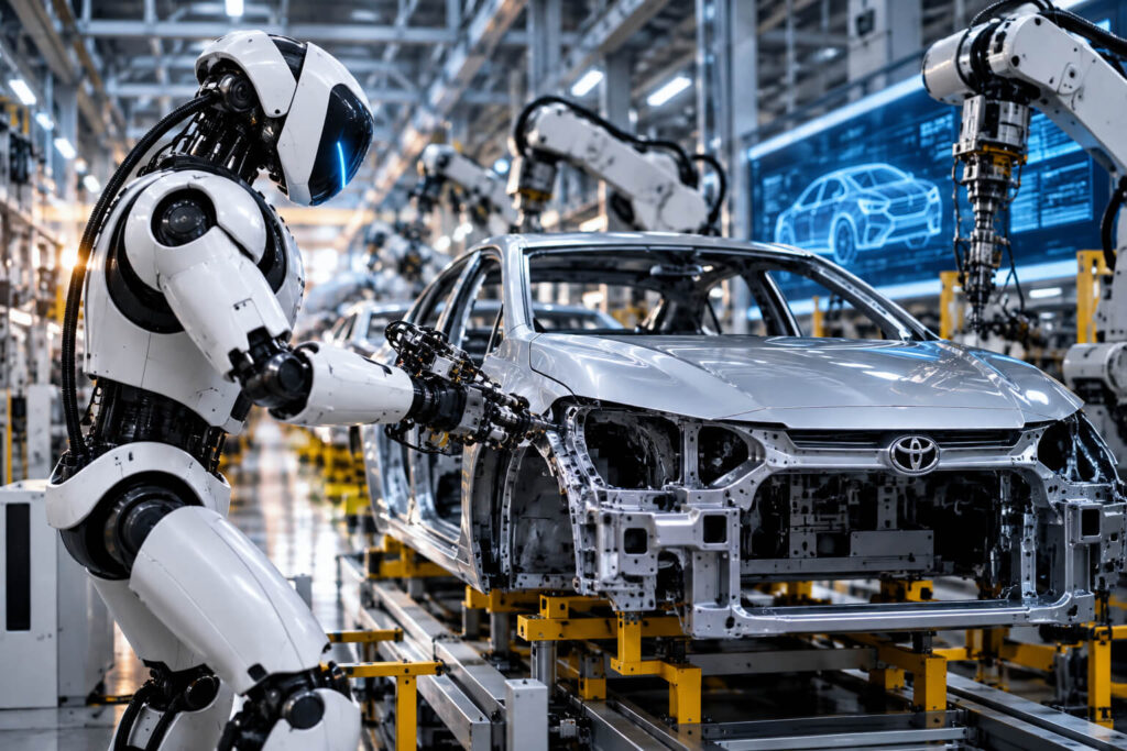 Toyota physical AI factory robots